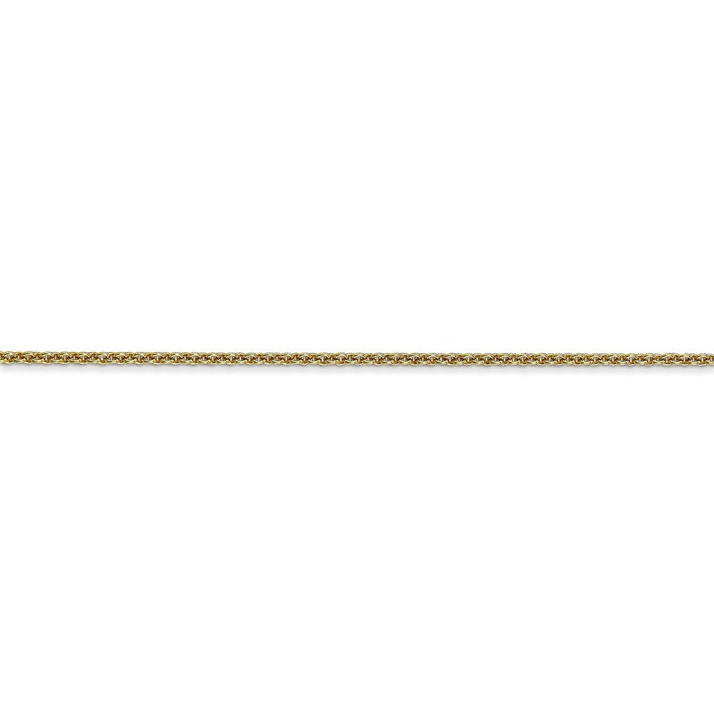 Alternate view of the 1.5mm 10k Yellow Gold Solid Cable Chain Anklet by The Black Bow Jewelry Co.