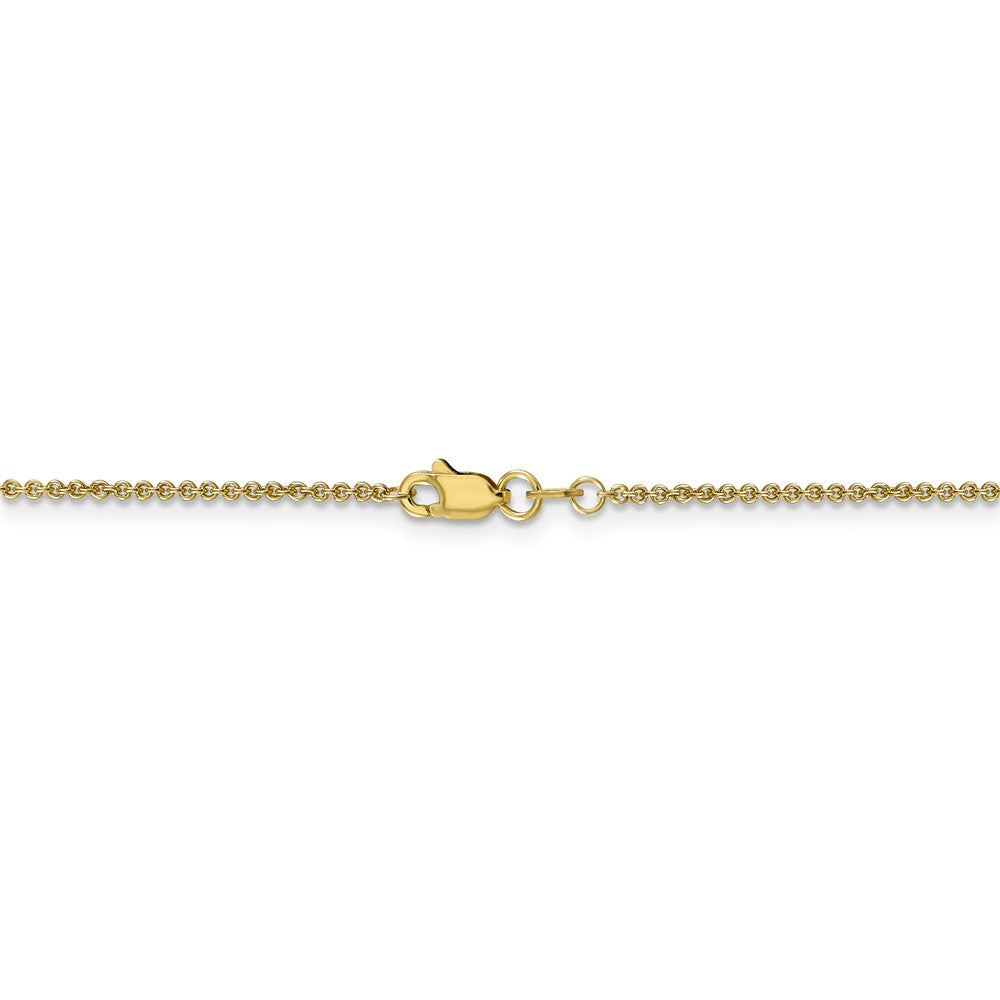 Alternate view of the 1.5mm 10k Yellow Gold Solid Cable Chain Anklet by The Black Bow Jewelry Co.