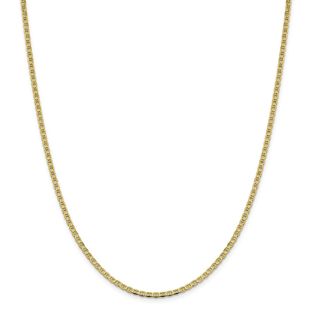 10k Yellow Gold 2.4mm Flat Anchor Chain Anklet