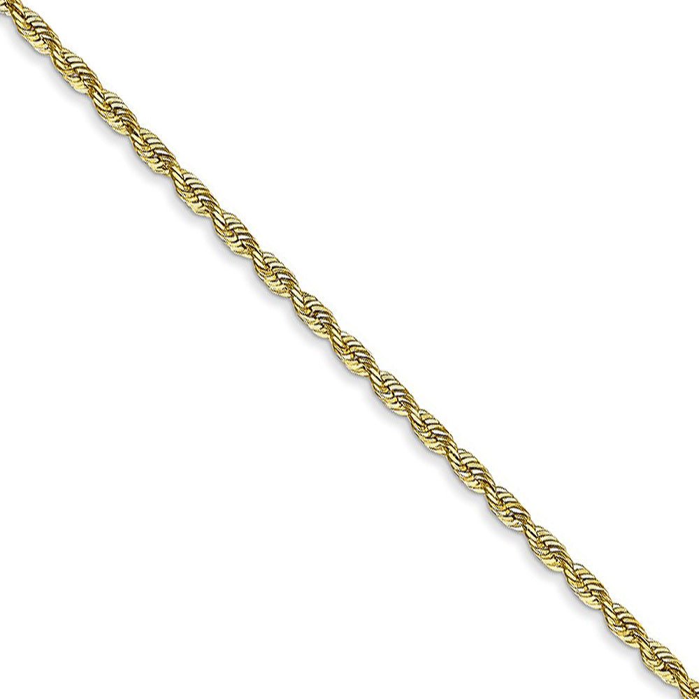 1.85mm 10k Yellow Gold D/C Quadruple Rope Chain Anklet, Item A8869 by The Black Bow Jewelry Co.