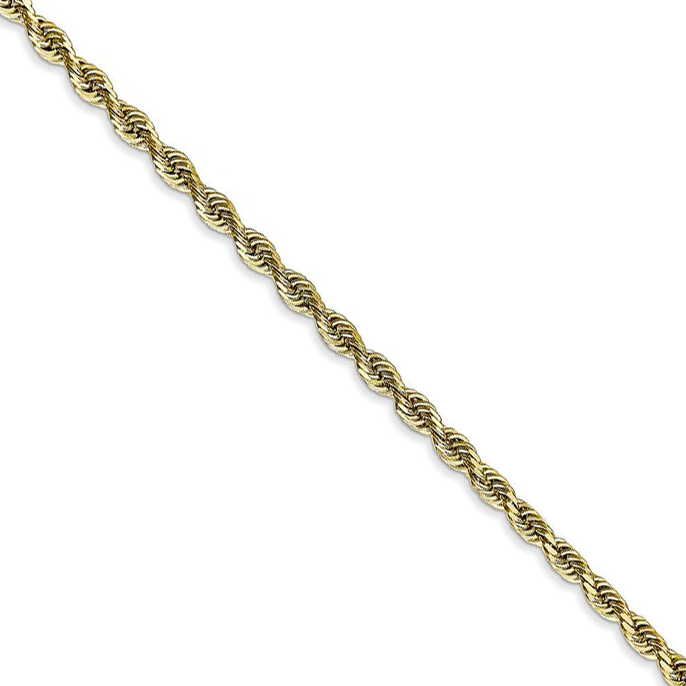 2.75mm 10k Yellow Gold D/C Quadruple Rope Chain Anklet, 9 Inch, Item A8878 by The Black Bow Jewelry Co.