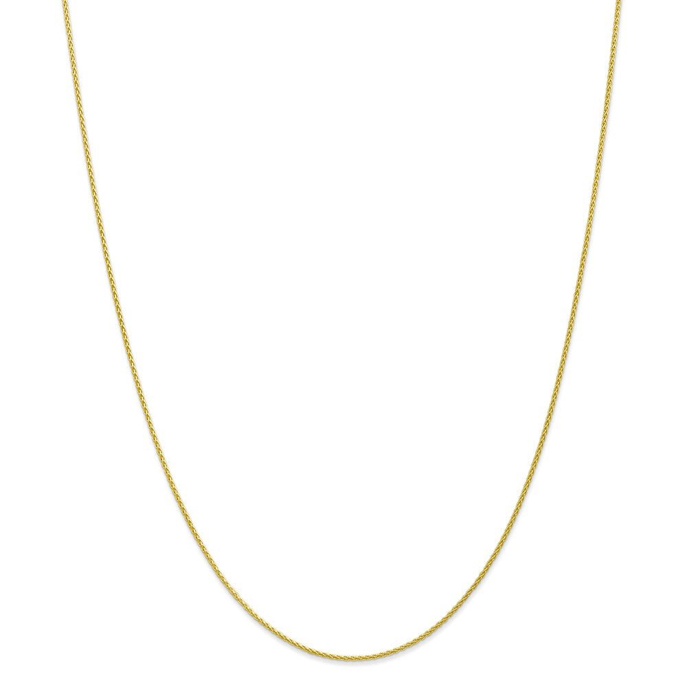 1.2mm 10k Yellow Gold Parisian Wheat Chain Anklet, 10 Inch, Item A8883 by The Black Bow Jewelry Co.