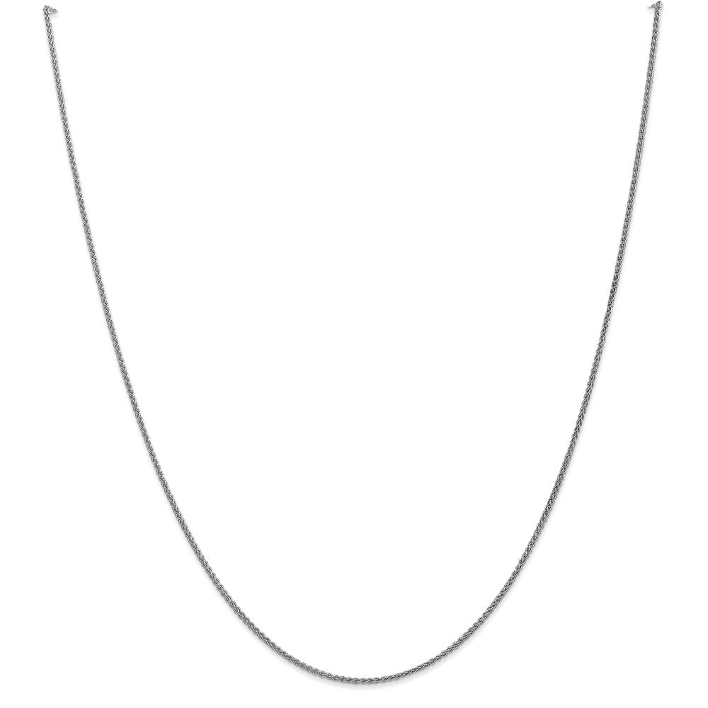 1.25mm 10k White Gold Solid Spiga Chain Anklet, 10 Inch, Item A8886 by The Black Bow Jewelry Co.