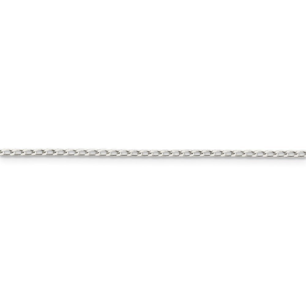 Alternate view of the 1.5mm Sterling Silver Solid Open Curb Chain Anklet by The Black Bow Jewelry Co.