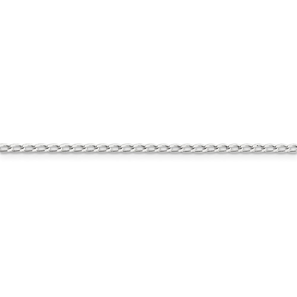 Alternate view of the 2mm Sterling Silver Solid Open Curb Chain Anklet by The Black Bow Jewelry Co.