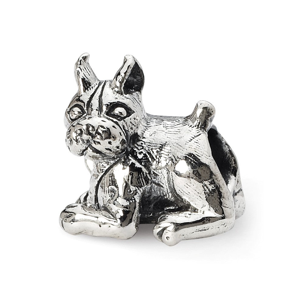 Sterling Silver Boxer Bead Charm, Item B10583 by The Black Bow Jewelry Co.