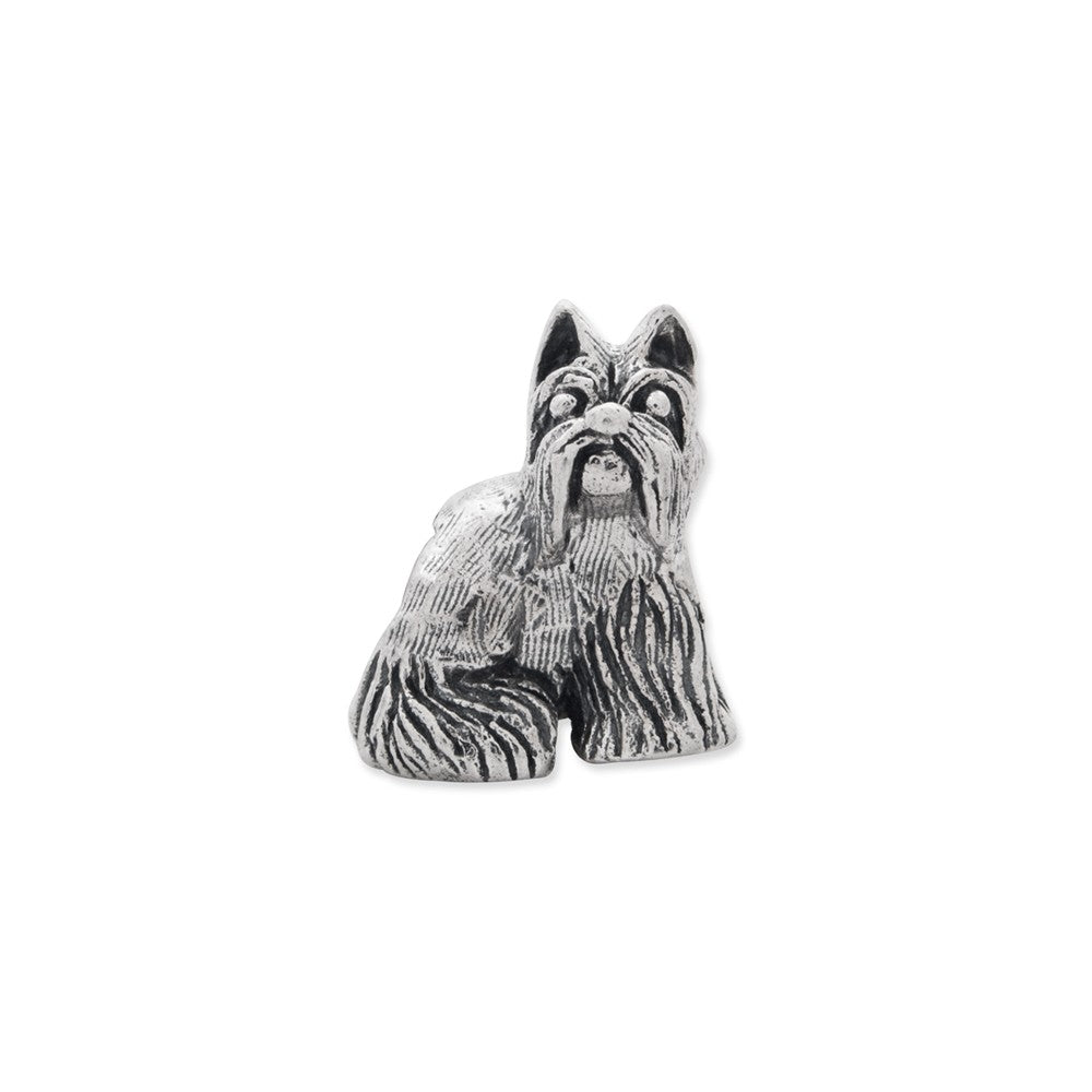Alternate view of the Sterling Silver Miniature Schnauzer Bead Charm by The Black Bow Jewelry Co.