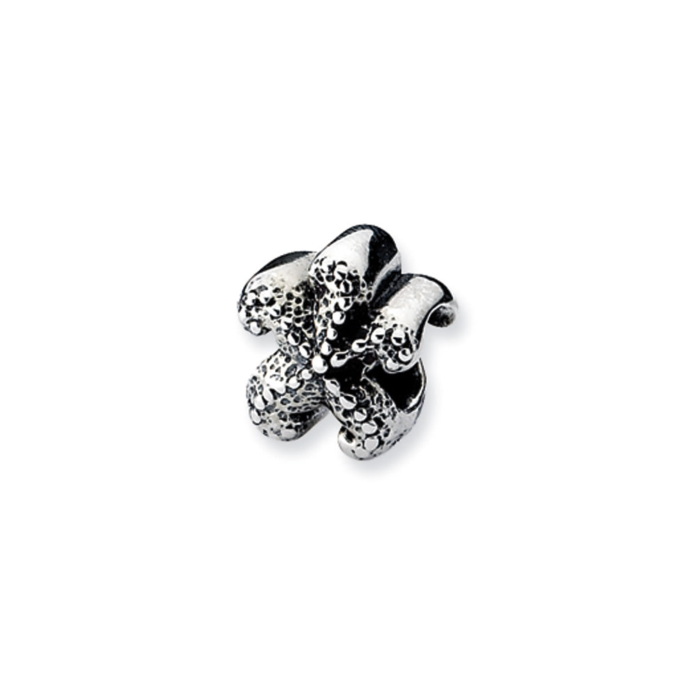Sterling Silver Starfish Bead Charm, Item B10609 by The Black Bow Jewelry Co.