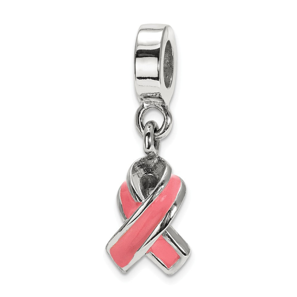 Sterling Silver Enameled Awareness Dangle Bead Charm, Item B10630 by The Black Bow Jewelry Co.