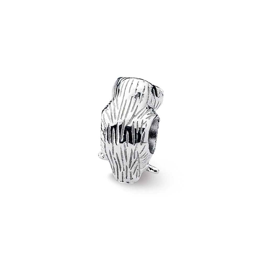 Alternate view of the Sterling Silver, CZ and Enamel Wise Owl Bead Charm by The Black Bow Jewelry Co.