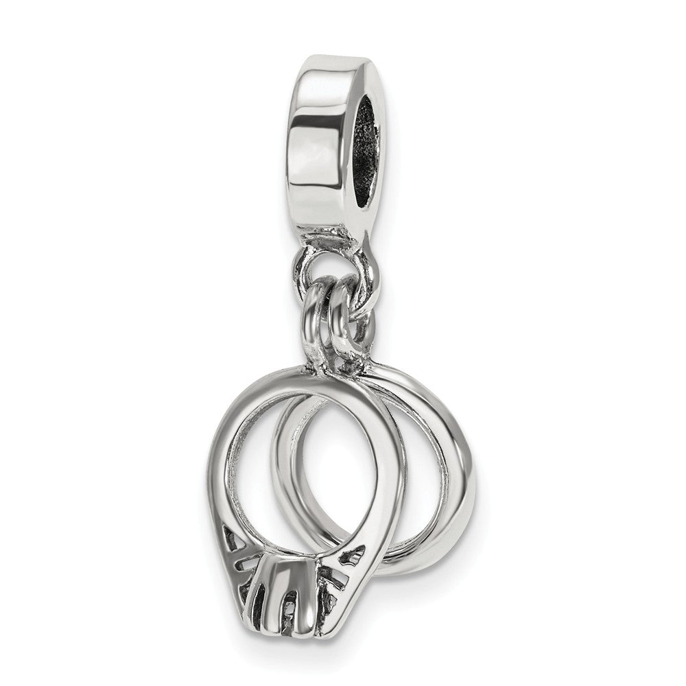 Sterling Silver and CZ Bridal Rings Dangle Bead Charm, Item B10665 by The Black Bow Jewelry Co.