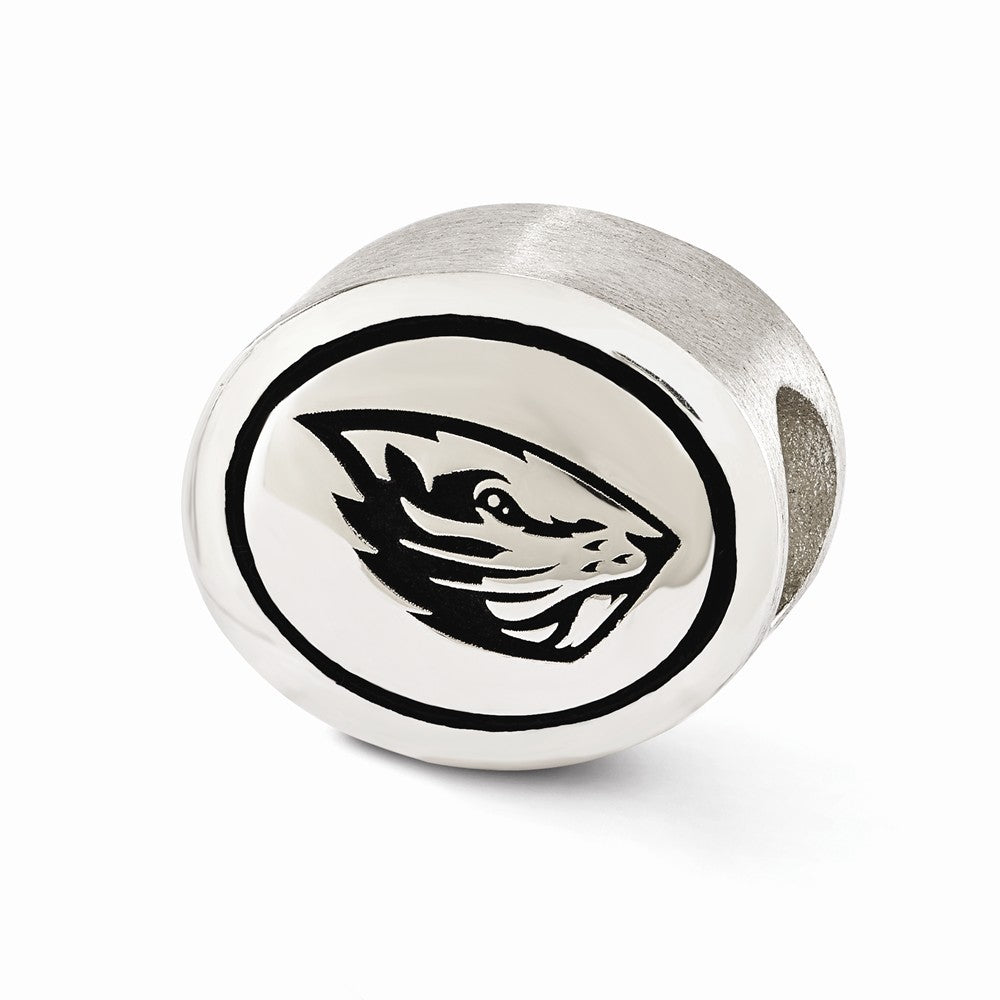 Sterling Silver & Enamel Oregon State University Collegiate Bead Charm, Item B10789 by The Black Bow Jewelry Co.