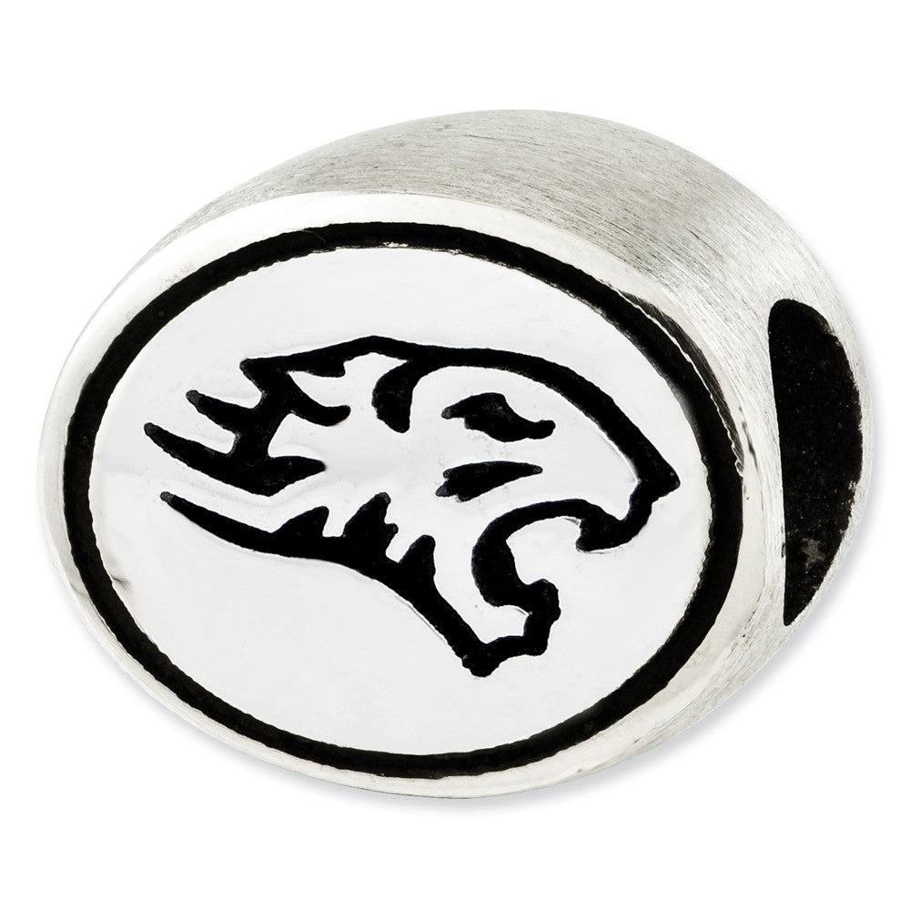 Sterling Silver &amp; Enamel Towson University Collegiate Bead Charm, Item B10804 by The Black Bow Jewelry Co.
