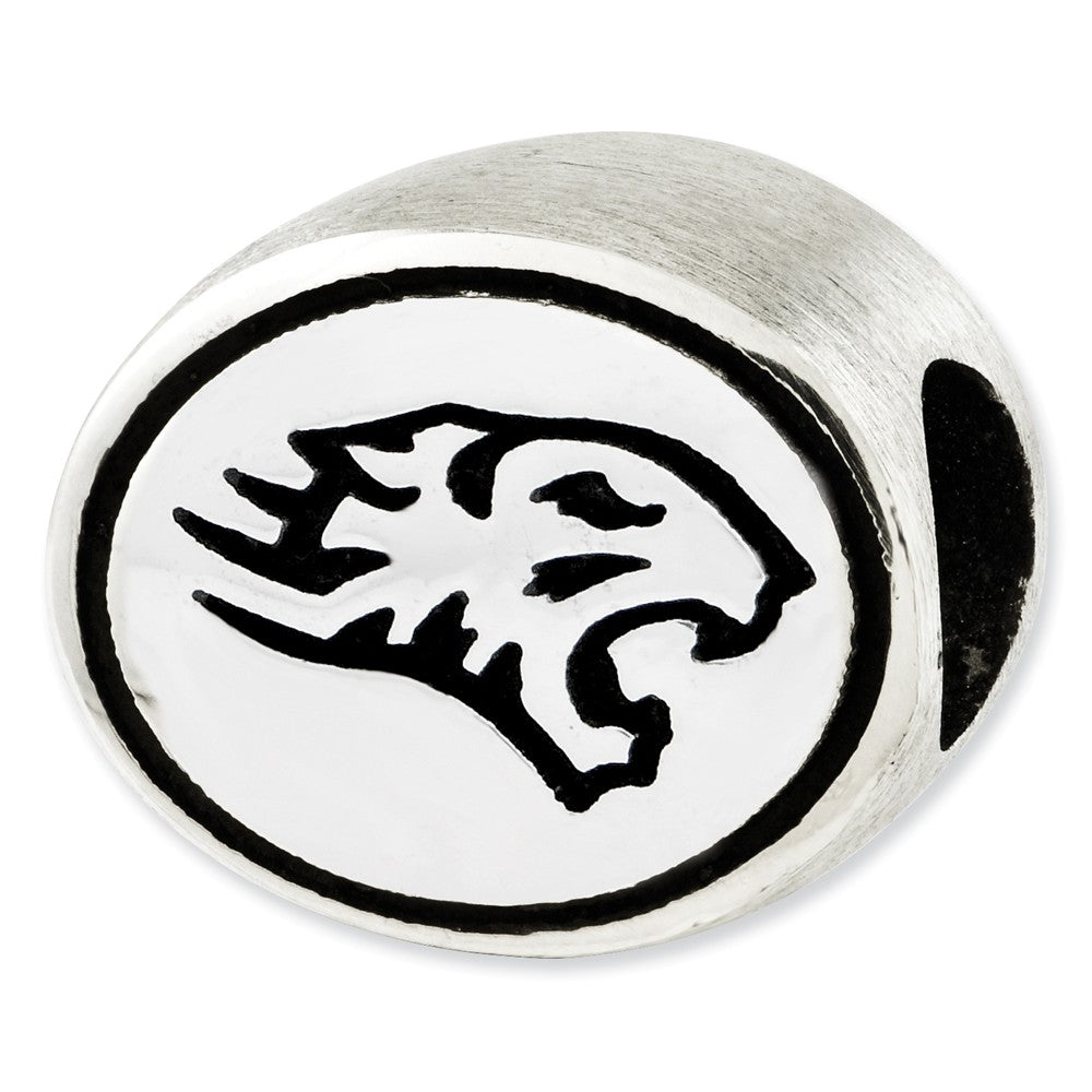 Sterling Silver & Enamel Towson University Collegiate Bead Charm, Item B10804 by The Black Bow Jewelry Co.