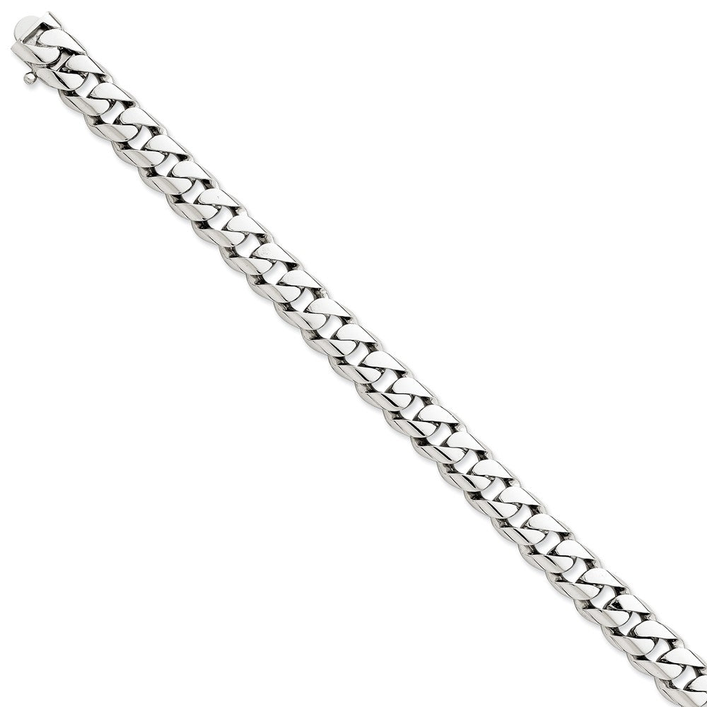 men's 14k white gold curb link bracelet