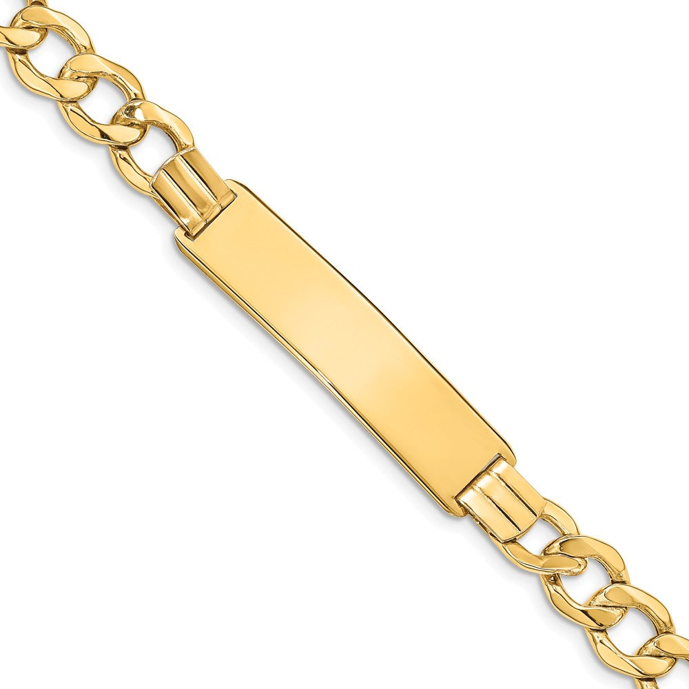 14k Yellow Gold Curb Link 8mm I.D. Bracelet - 8 Inch, Item B11282-08 by The Black Bow Jewelry Co.