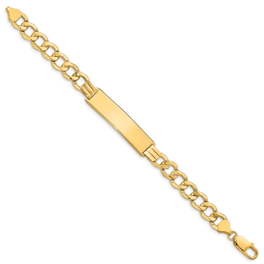 Alternate view of the 14k Yellow Gold Curb Link 8mm I.D. Bracelet - 8 Inch by The Black Bow Jewelry Co.