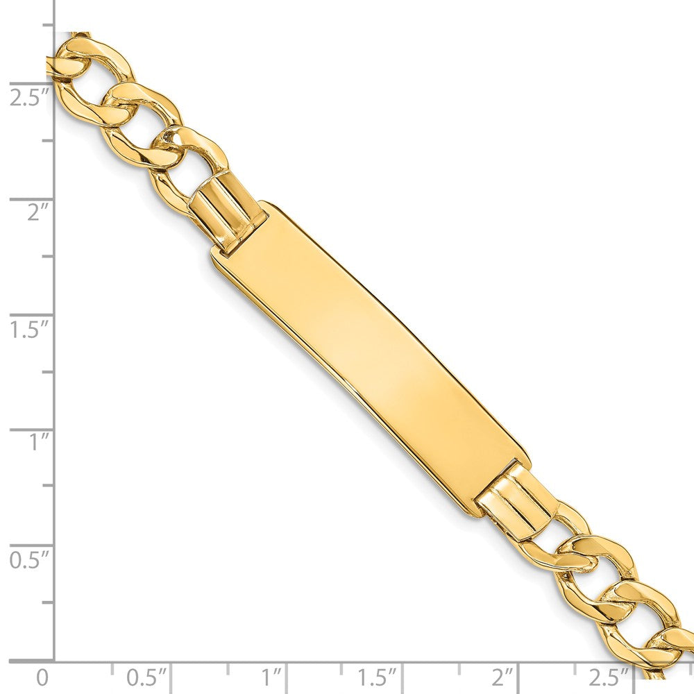 Alternate view of the 14k Yellow Gold Curb Link 8mm I.D. Bracelet - 8 Inch by The Black Bow Jewelry Co.
