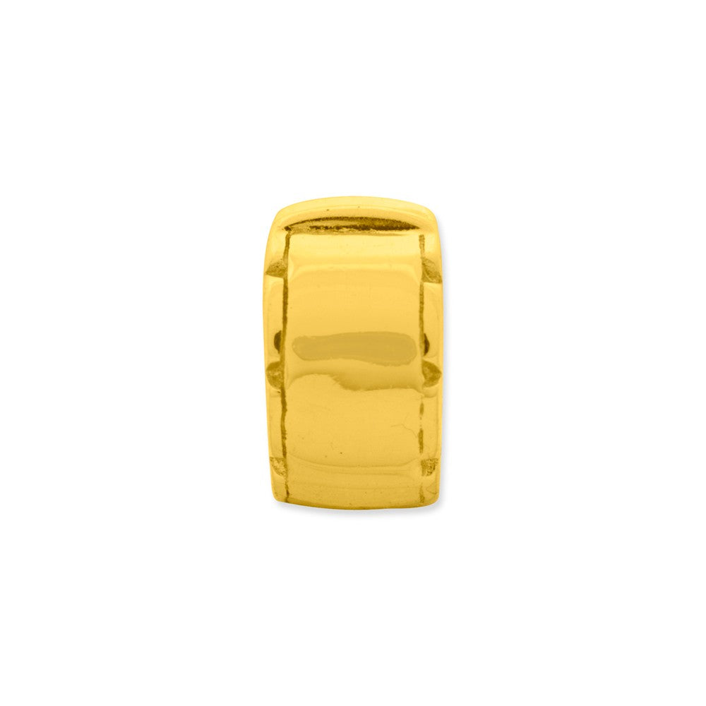Alternate view of the 14k Yellow Gold Plated Sterling Silver Notched Hinged Clip Bead Charm by The Black Bow Jewelry Co.