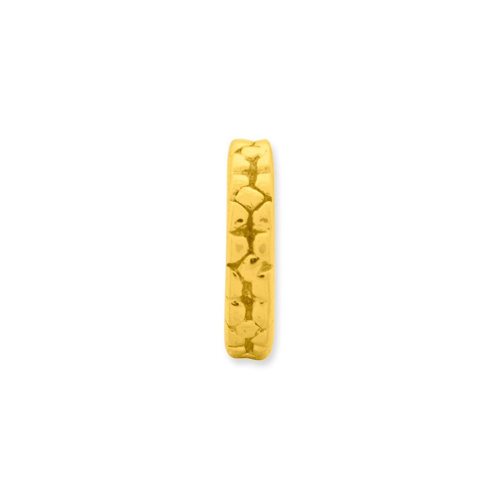 Alternate view of the 14k Yellow Gold Plated Sterling Silver Floral Spacer Bead Charm by The Black Bow Jewelry Co.