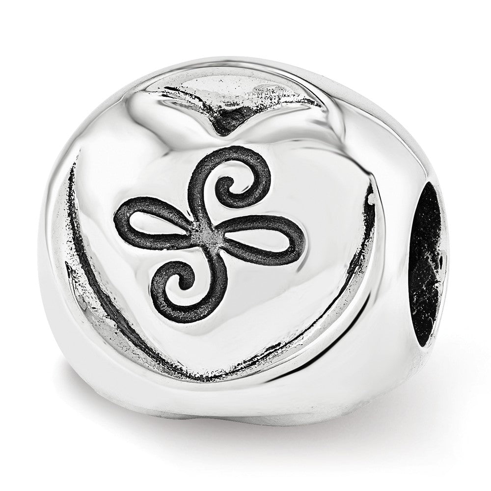Alternate view of the Sterling Silver My Mother My Friend 3-Sided Trilogy Bead Charm by The Black Bow Jewelry Co.