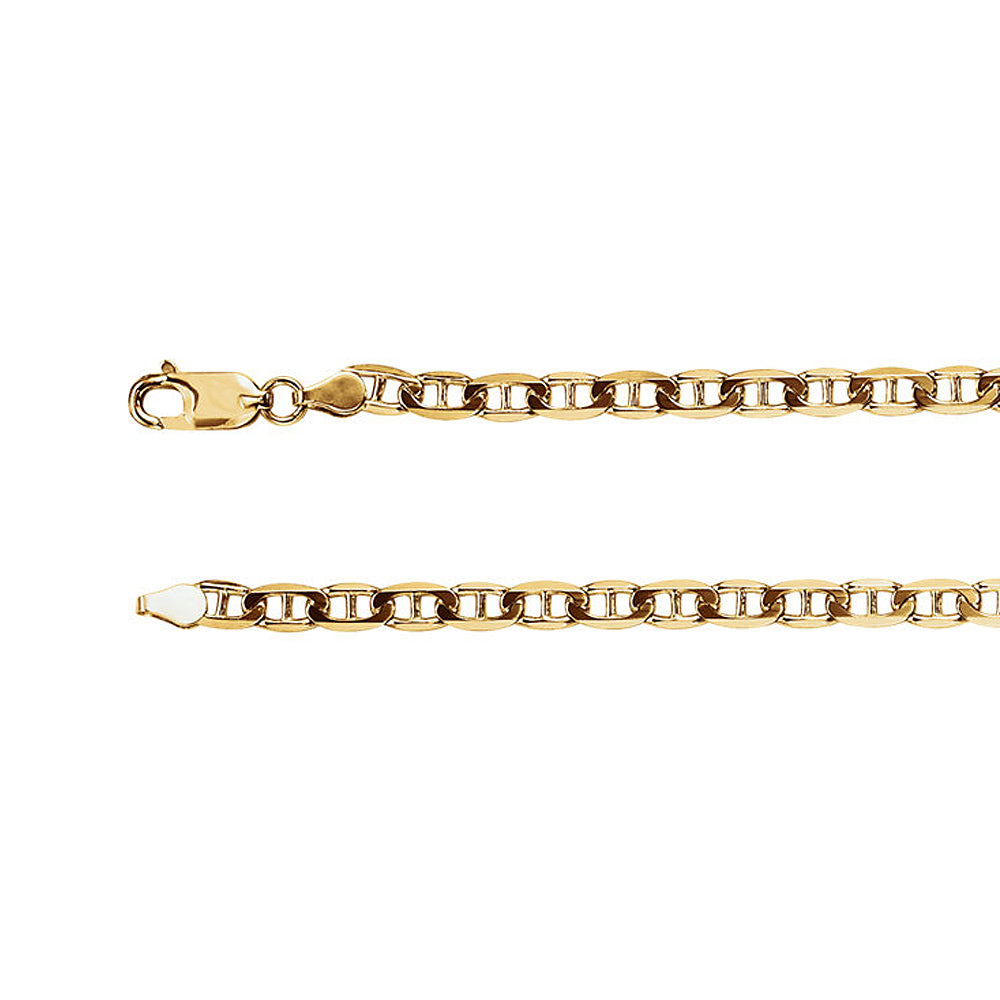 4.5mm Solid Anchor Chain Bracelet in 14k Yellow Gold, Item B12966 by The Black Bow Jewelry Co.