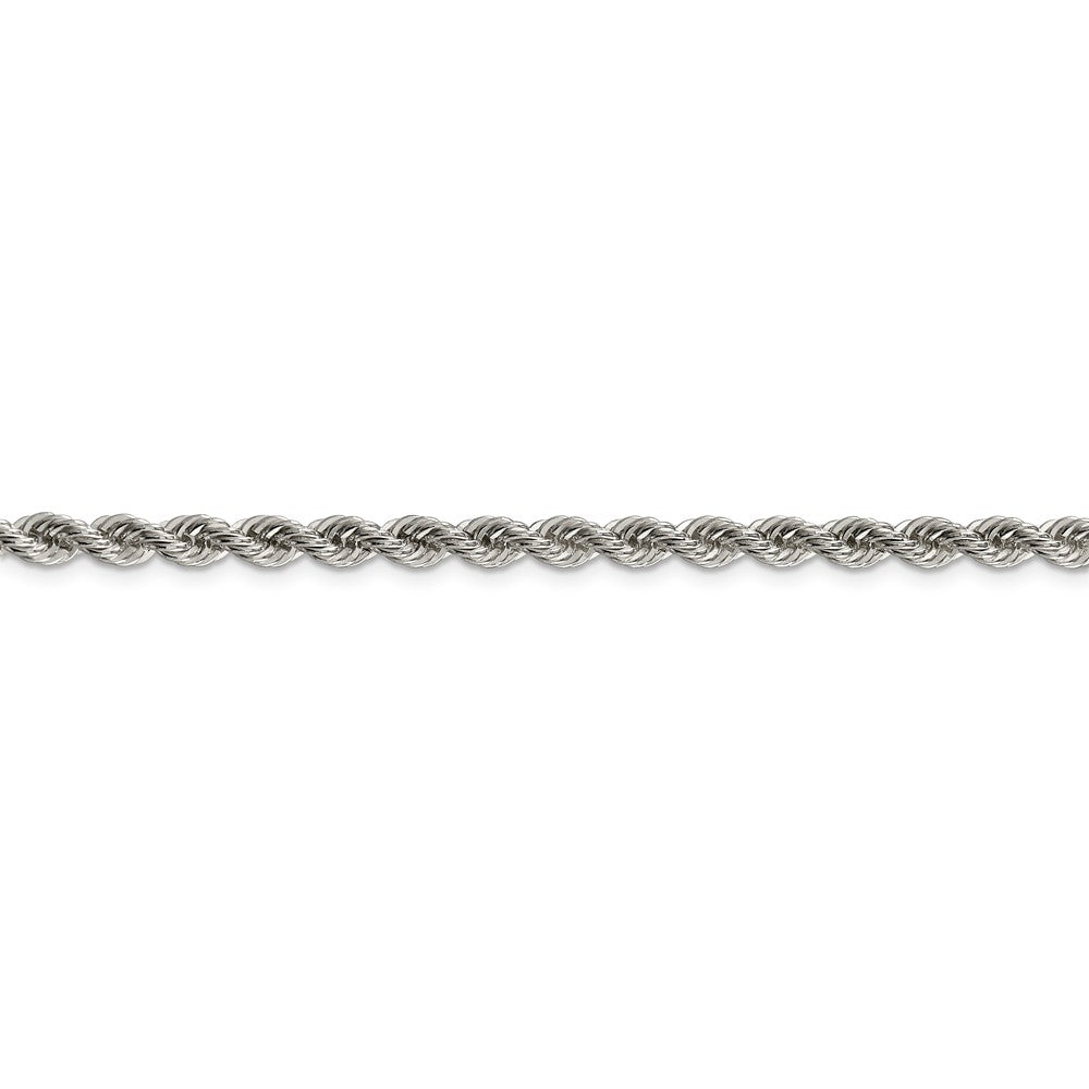Alternate view of the 4.5mm Sterling Silver Solid Rope Chain Bracelet by The Black Bow Jewelry Co.