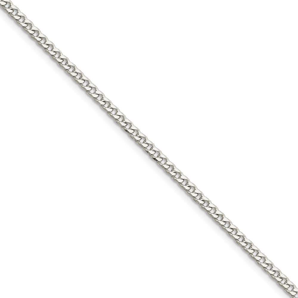3.15mm Sterling Silver Solid Curb Chain Bracelet