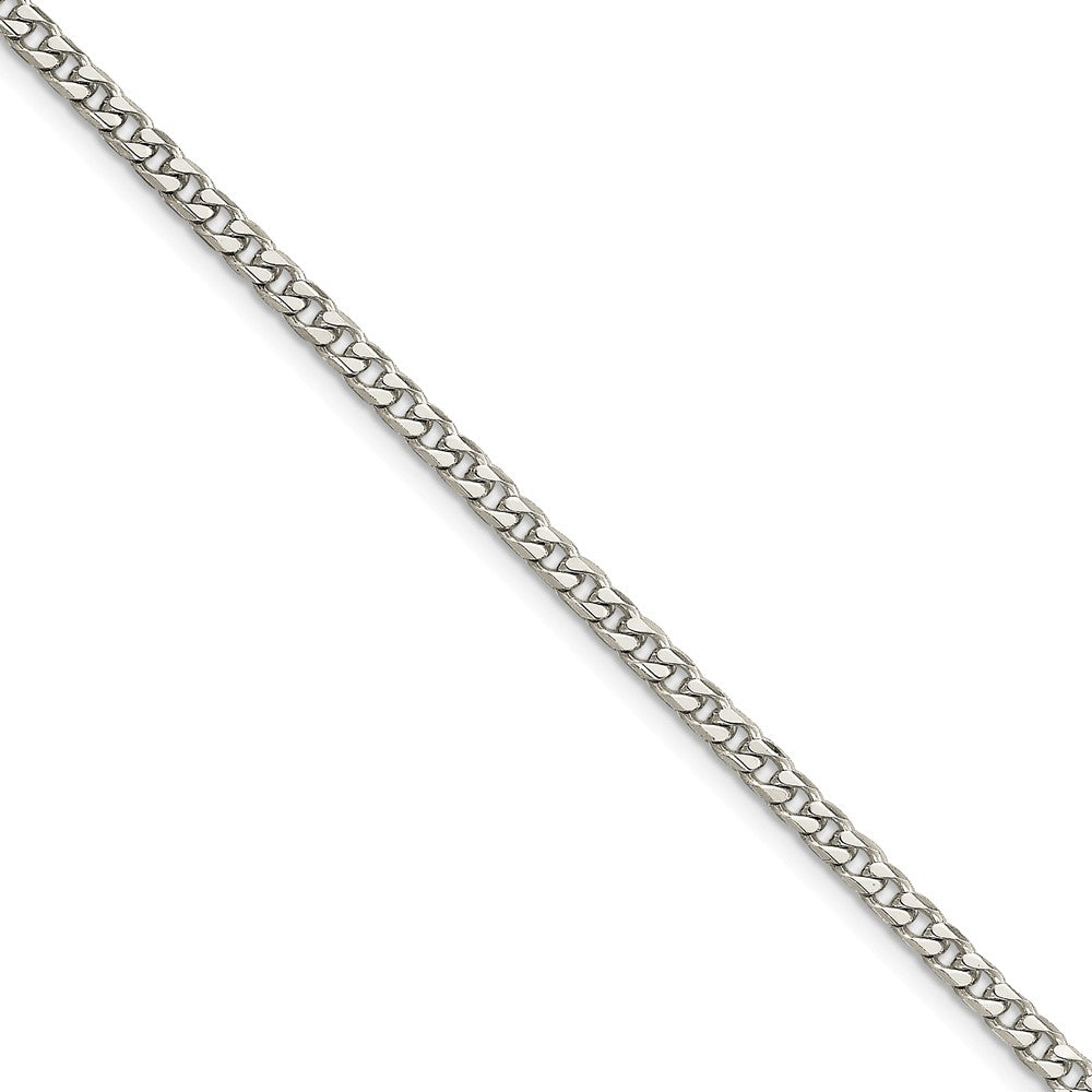 3.5mm Sterling Silver Solid Curb Chain Bracelet, Item B12987 by The Black Bow Jewelry Co.