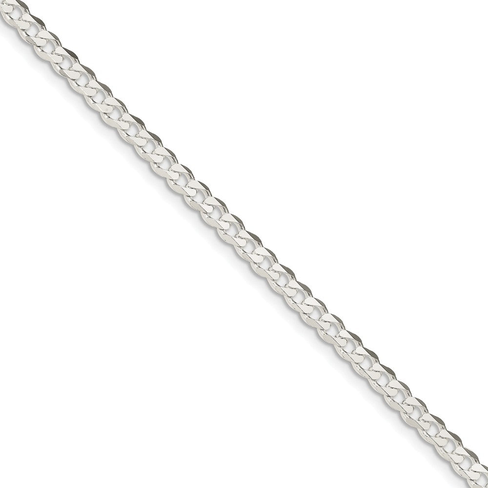 4.5mm Sterling Silver Solid Classic Curb Chain Bracelet, Item B13000 by The Black Bow Jewelry Co.