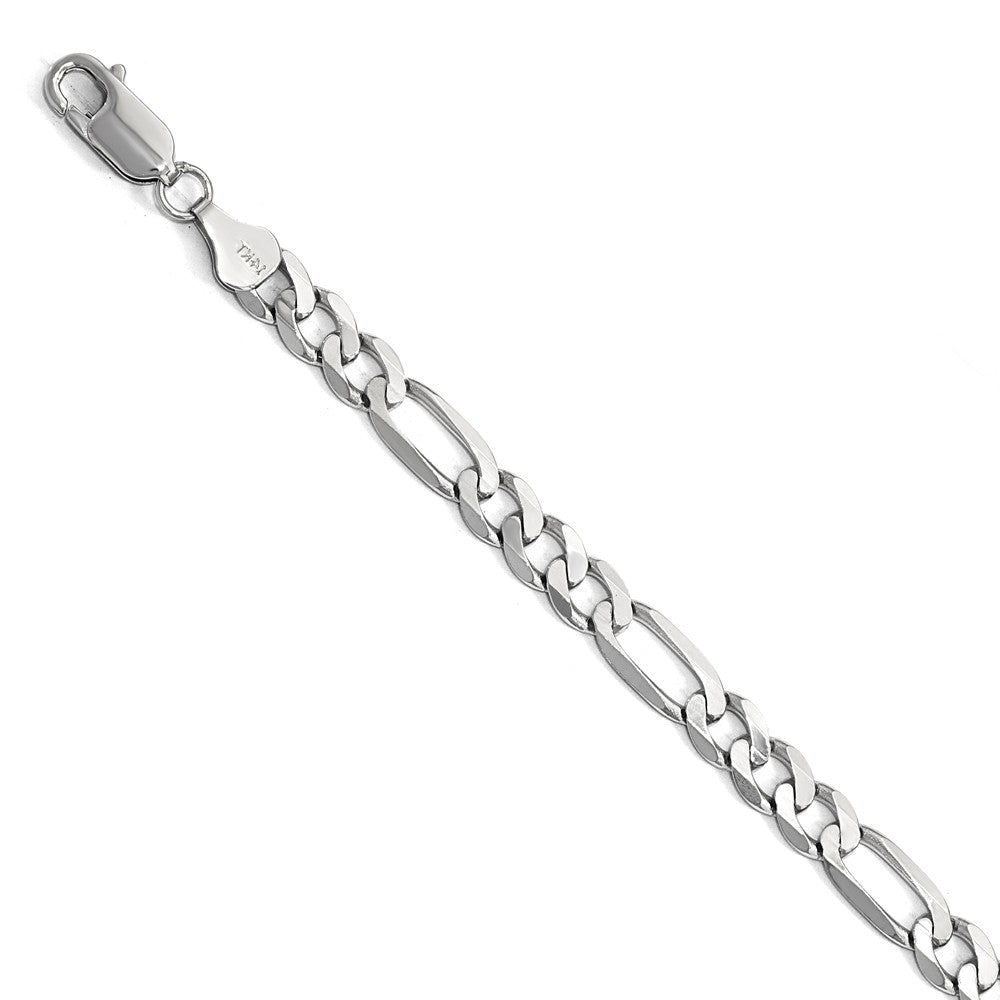 White gold deals figaro bracelet