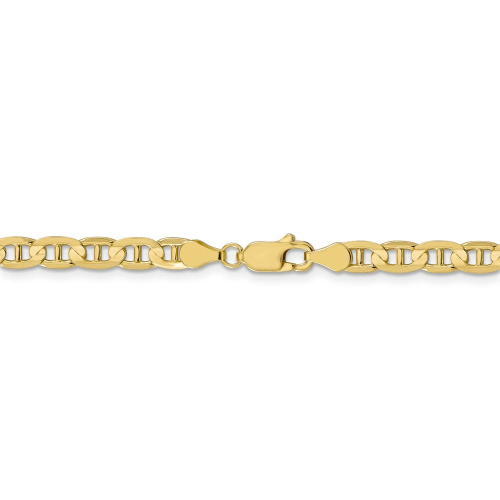 Alternate view of the 4.5mm 10k Yellow Gold Concave Anchor Chain Bracelet by The Black Bow Jewelry Co.