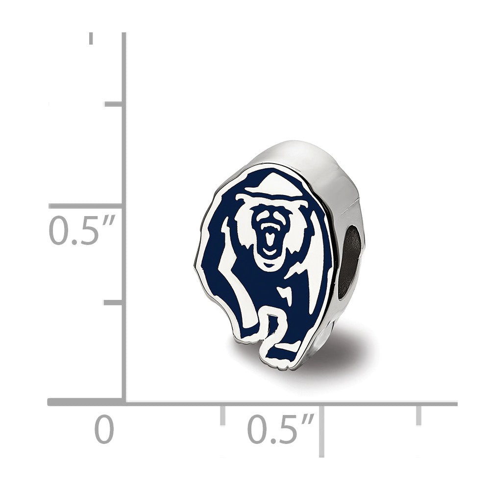 Alternate view of the Silver U of California Berkeley Golden Bear Enamel Bead Charm by The Black Bow Jewelry Co.
