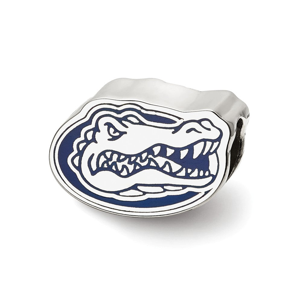 Sterling Silver University of Florida Gator Enamel Bead Charm, Item B13660 by The Black Bow Jewelry Co.