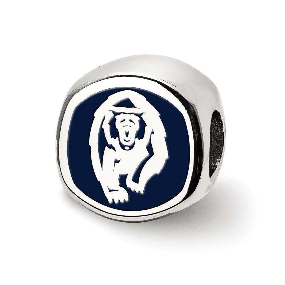 Alternate view of the Sterling Silver U of California Berkeley Cushion Shape Bead Charm by The Black Bow Jewelry Co.