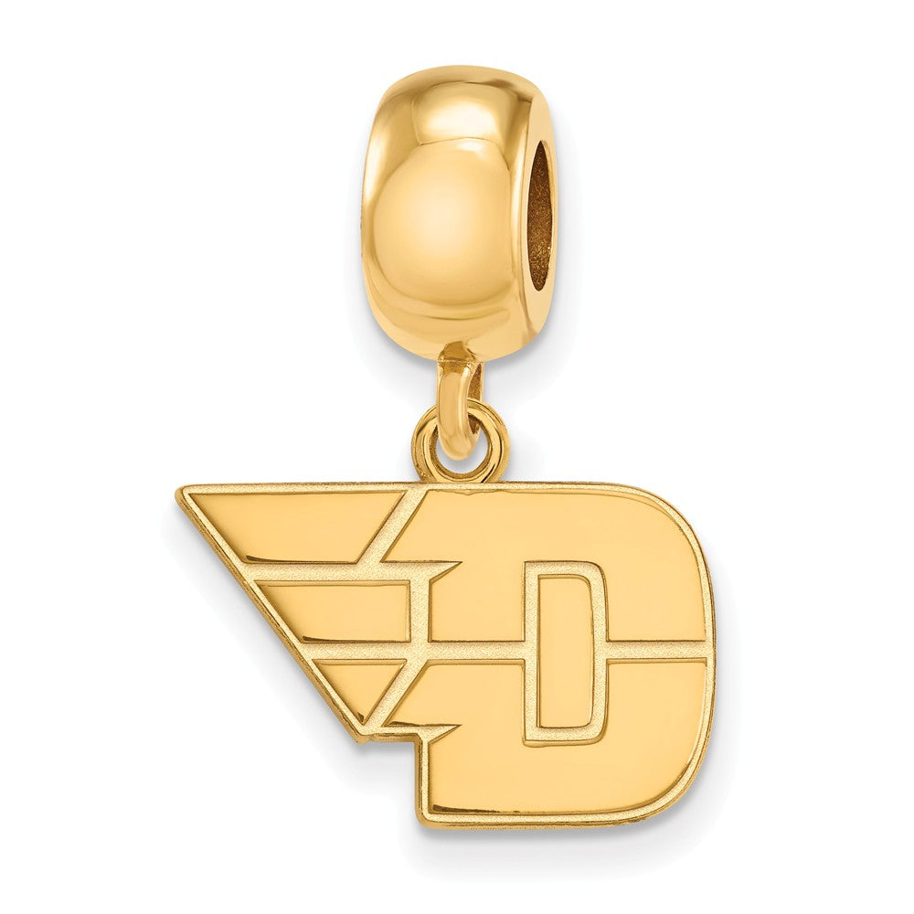 14k Gold Plated Silver University of Dayton Sm Dangle Bead Charm, Item B13731 by The Black Bow Jewelry Co.