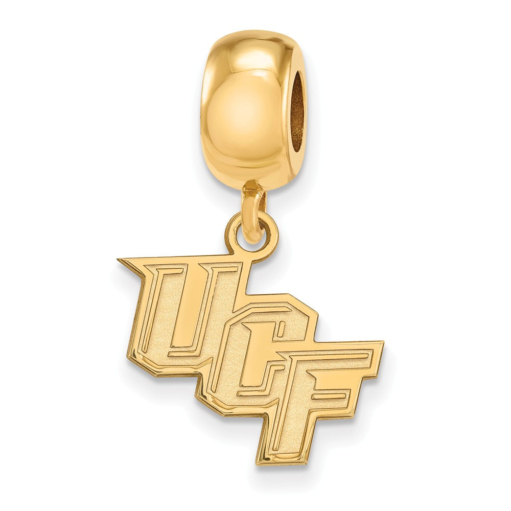 14k Gold Plated Silver U of Central Florida Sm Dangle Bead Charm, Item B13743 by The Black Bow Jewelry Co.
