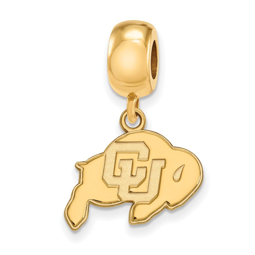 14k Gold Plate Silver University of Colorado Sm Dangle Bead Charm, Item B13744 by The Black Bow Jewelry Co.