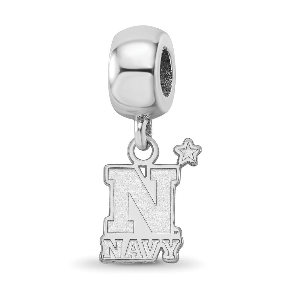 Sterling Silver U.S. Naval Academy Small Dangle Bead Charm, Item B13826 by The Black Bow Jewelry Co.