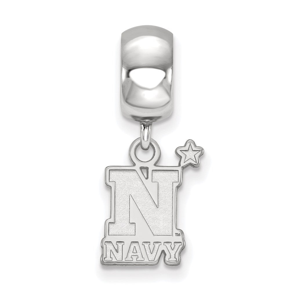 Alternate view of the Sterling Silver U.S. Naval Academy Small Dangle Bead Charm by The Black Bow Jewelry Co.