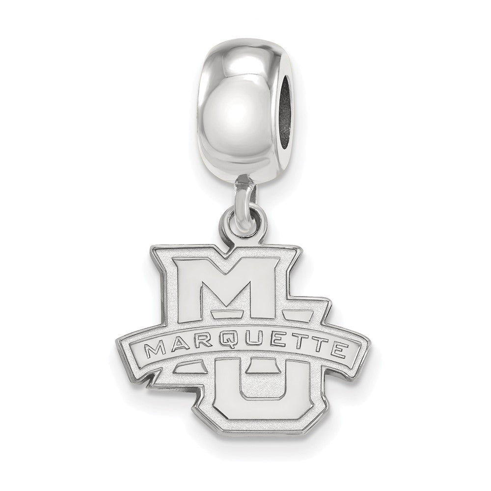 Sterling Silver Marquette University Small Dangle Bead Charm, Item B13829 by The Black Bow Jewelry Co.