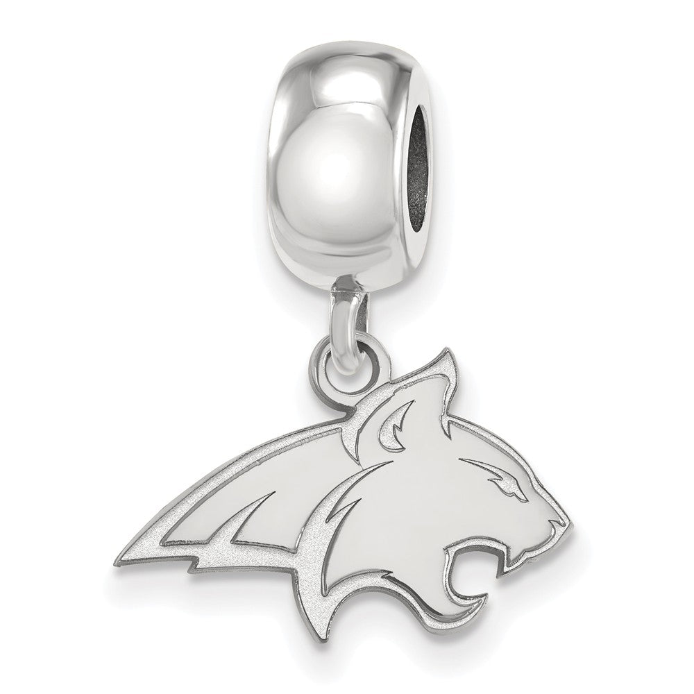 Sterling Silver Montana State Univ. Bobcat Dangle Bead Charm, Item B13834 by The Black Bow Jewelry Co.