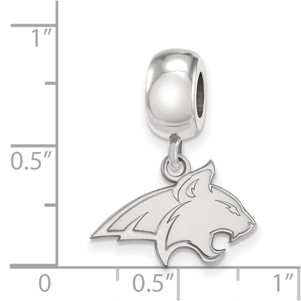 Alternate view of the Sterling Silver Montana State Univ. Bobcat Dangle Bead Charm by The Black Bow Jewelry Co.