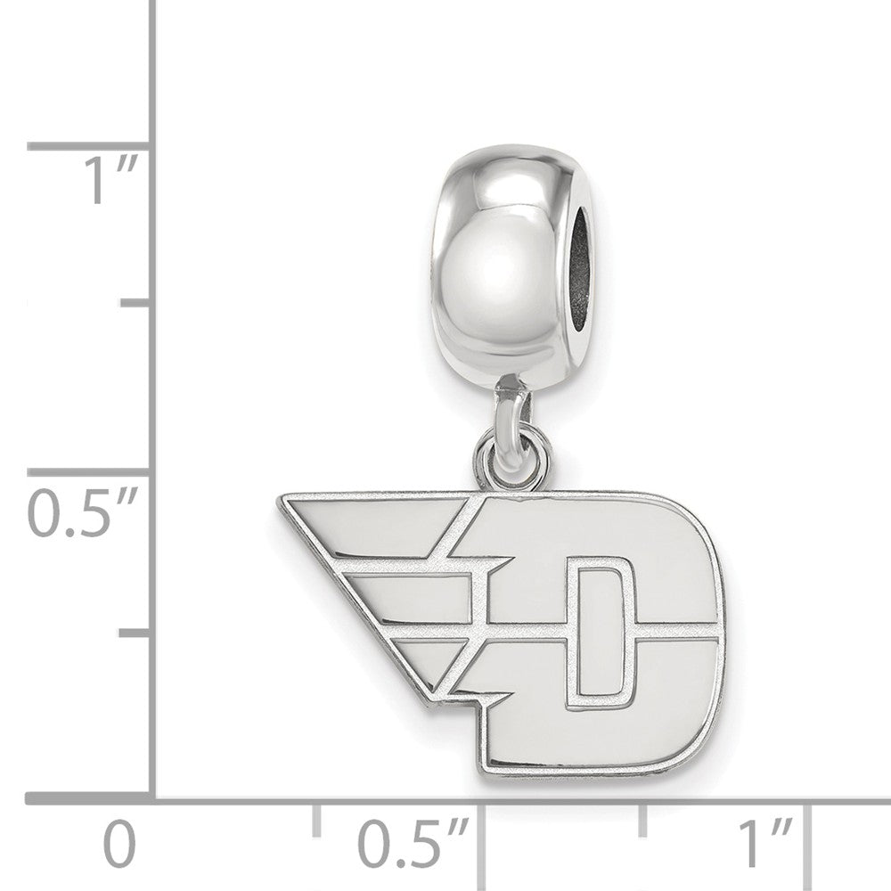 Alternate view of the Sterling Silver University of Dayton Small Dangle Bead Charm by The Black Bow Jewelry Co.