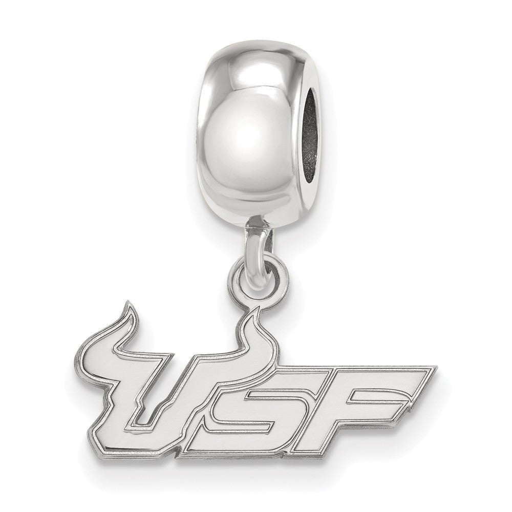 Sterling Silver University of South Florida Sm Dangle Bead Charm, Item B13844 by The Black Bow Jewelry Co.