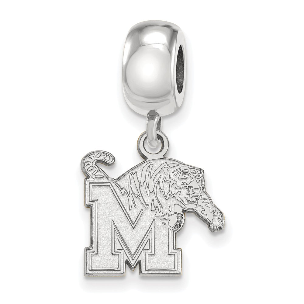 Sterling Silver University of Memphis Small Dangle Bead Charm, Item B13854 by The Black Bow Jewelry Co.
