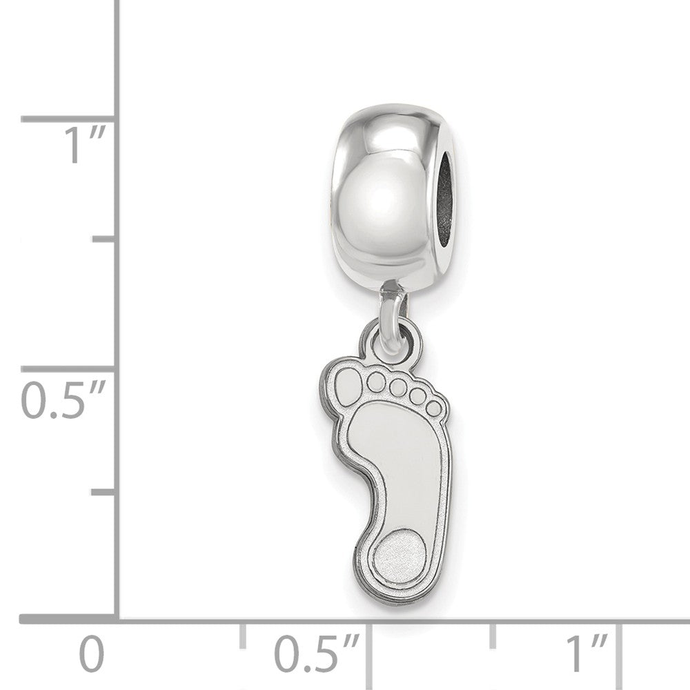 Alternate view of the Sterling Silver University of North Carolina Sm Dangle Bead Charm by The Black Bow Jewelry Co.