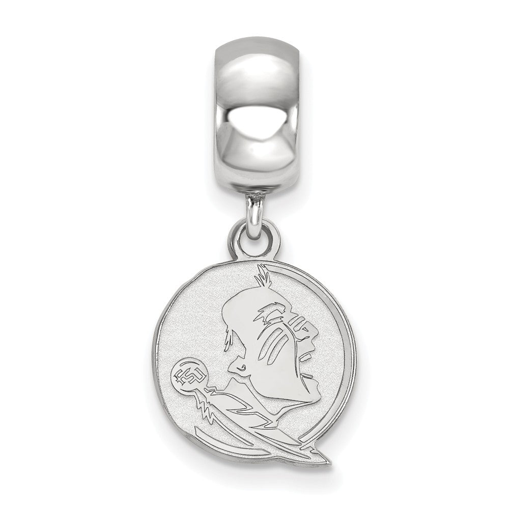 Alternate view of the Sterling Silver Florida State University Small Dangle Bead Charm by The Black Bow Jewelry Co.