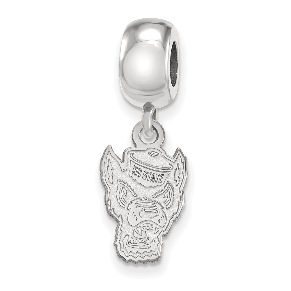 Sterling Silver North Carolina State Univ. Sm Dangle Bead Charm, Item B13913 by The Black Bow Jewelry Co.