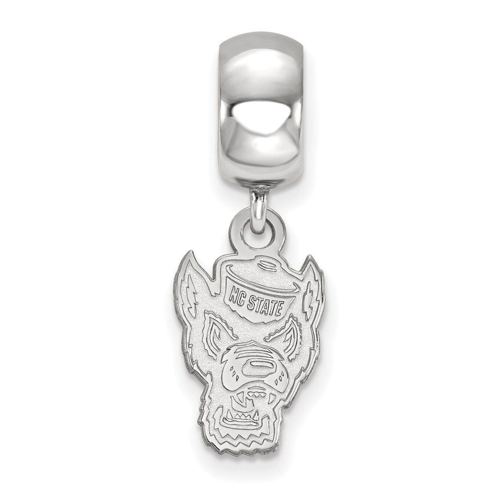Alternate view of the Sterling Silver North Carolina State Univ. Sm Dangle Bead Charm by The Black Bow Jewelry Co.